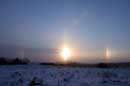 Sundogs and Sunpillar, Sunrise, February 18, 2005 - � 2005 Lauri Kangas