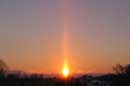 Sunrise Sun Pillar - ©2005 Lauri A. Kangas